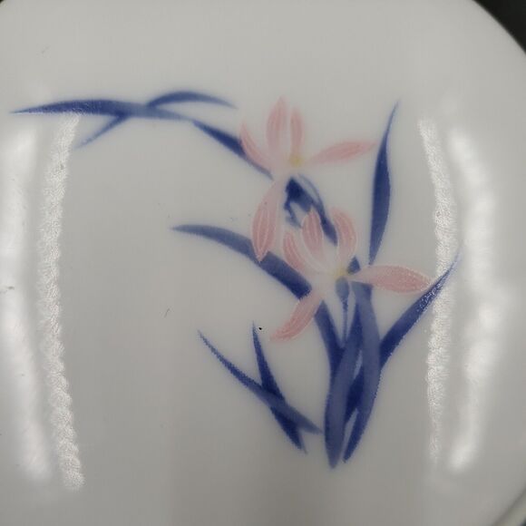 3 Piece Tea Cup Mug with Infuser Strainer and Lid Spring Iris Flowers Pink Blue - Picture 12 of 16